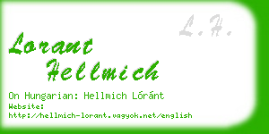 lorant hellmich business card