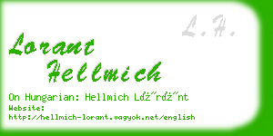 lorant hellmich business card